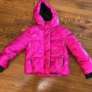 GAP Shiny Pink Kids Puffer Jacket